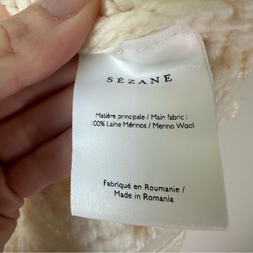 NWT Sezane Diego Cream Sweater - Picture 9 of 14
